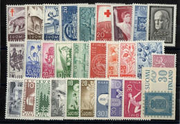 FINLANDE: SERIE DE 29 TIMBRES NEUF* N°458/492 - Unused Stamps