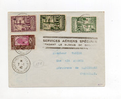 !!! SERVICES AERIENS SPECIAUX PENDANT LE BLOCUS DE DJIBOUTI, LETTRE DU 7/1/1942 POUR MARSEILLE - Storia Postale