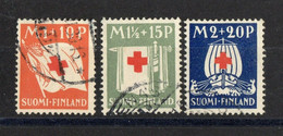 FINLANDE: SERIE COMPLETE DE 3 TIMBRES OBLITERES N°156/158 - Used Stamps