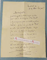 L.A.S 1931 BINET VALMER écrivain Franco-suisse Né à Genève - Le Mendiant Magnifique - Lettre Autographe LAS - Schriftsteller