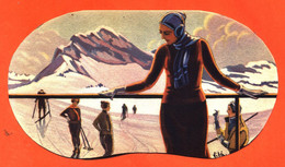 Carte Parfumée ? Pub Simon Poudre Et Crème - Saison D'hiver - Ski - Anciennes (jusque 1960)