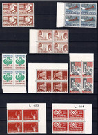 Denmark; Charity Stamps;  8 Blocks Of 4 MNH(**). - Collections