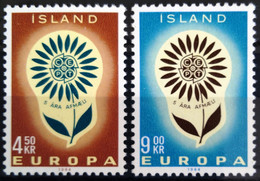 EUROPA 1964 - ISLANDE                N° 340/341                        NEUF* - 1964