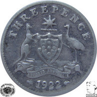 LaZooRo: Australia 3 Pence 1922 VF - Silver - Threepence