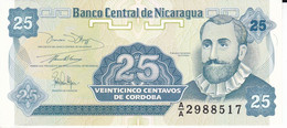 BILLETE DE NICARAGUA DE 25 CENTAVOS DEL AÑO 1991 SIN CIRCULAR (UNC)  (BANKNOTE) - Nicaragua