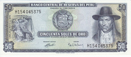 BILLETE DE PERU DE 50 SOLES DE ORO DEL AÑO 1974 SIN CIRCULAR (UNC) (BANKNOTE) - Peru