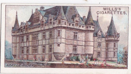 Gems Of French Architecture 1916 Wills Cigarette Card, 6 Chateau Azay Le Rideau - Wills
