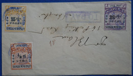 C CHINA BELLE LETTRE VERY RARE 1894 POSTE LOCALE SHANGHAI + AFFRANCHISSEMENT INTERESSANT - Lettres & Documents