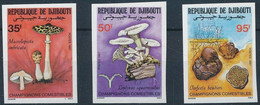 Djibouti 1987 Flora Mushrooms #488/90B Imperf MNH ** - Paddestoelen