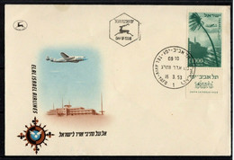 ISRAEL: TIMBRE P.A. AVEC TAB SUR ENVELOPPE 1ER JOUR N°16 - Storia Postale