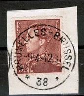COB 531a Sur Fragment, Oblitération Centrale BRUSSEL/BRUXELLES/38, Superbe - Used Stamps