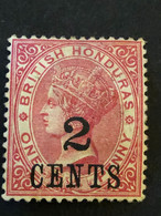 BRITISH HONDURAS  SG 27  2c On 1c Carmine MH* - British Honduras (...-1970)