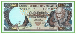 ECUADOR 20000 SUCRES 1999  AF  P-129e UNC - Ecuador