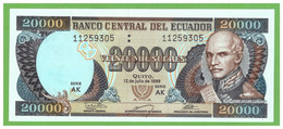 ECUADOR 20000 SUCRES 1999  AK  P-129 UNC - Ecuador