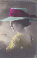 Joli Portrait De Femme Grand Chapeau - Frauen