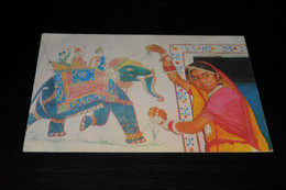 38164-                         INDIA, A TYPICAL RURAL SCENE RAJASTHAN - Elefanti