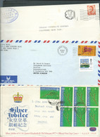 Lot De 3 Lettres Affranchies Par Timbres De  Hong Kong  Britanique )   Mald 104 - Cartas & Documentos