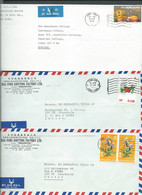 Lot De 3 Lettres Affranchies Par Timbres De  Hong Kong  Britanique )   Mald 107 - Briefe U. Dokumente