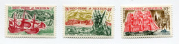 SAINT PIERRE ET MIQUELON N°395 / 397 ** BATEAUX DES ANCIENNES RELATIONS MARITIMES DE SAINT-PIERRE ET MIQUELON AVEC LA... - Unused Stamps