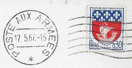Vp81 2 Cachets Poste Aux Armées 1964 Et 1967 Baden-Baden Et Friedrichshafen - Bolli Militari A Partire Dal 1940 (fuori Dal Periodo Di Guerra)