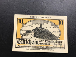 Notgeld - Billet Necéssité Allemagne - 10 Pfennig - Leuchtenburg - Walpurgisnacht - Zonder Classificatie