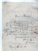 VP18.973 - 1862 - Reçu GODIN & Lettre De Mr RIQUET à SURGERES Pour Mr ROUVIER - Manuscrits