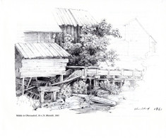 Christian Mali 1832-1906 - Mühle In Oberaudorf Druck - Dessins