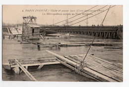 PARIS * JANVIER 1910 * METROPOLITAIN * PONT MIRABEAU * Carte N° 2 * INONDATIONS - Inondations