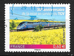 FRANCE  YT 4592 . 30ème .  Anniversaire De La Mise En Service Du TGV . Train . - Gebraucht