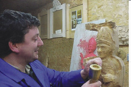 Michel PHELIPOT, Sculpteur Sur Bois - Le Petit Saint René Revient à Laval, Au Coin De La Maison De M. Hervé BAULIN... - Laval