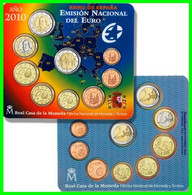 ESPAÑA - 2010 - CARTERA EUROS – 8 VALORES + 2 EUROS CONMEMORETIVOS MEZQUITA DE CORDOBA AGOTADA - Espagne