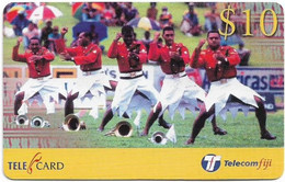 Fiji - Telecom Fiji - Rugby, Army Band, Cn.99024, Remote Mem. 10$, Used - Fiji