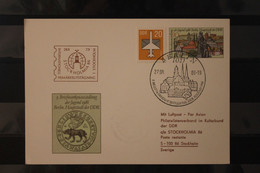 DDR 1986; Ganzsache P 94; 9. Briefmarkenausstellung Der Jugend 1986, Zudruck STOCKHOLMIA 86, Mit Stempel Stockholm - Postales Privados - Usados