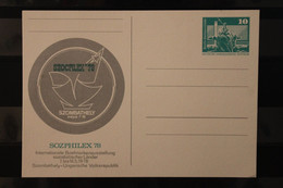 DDR 1978; Ganzsache P 83; Sozphilex '78 - Cartes Postales - Neuves