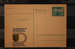 DDR 1979; Ganzsache Mit Zudruck: XVII. Intern. Olympischer Tag; Heinz-Steyer-Stadion Dresden - Private Postcards - Mint