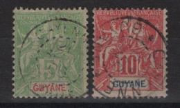 Guyane - N°43 +44 Obliteres - Cote 5€ - Oblitérés