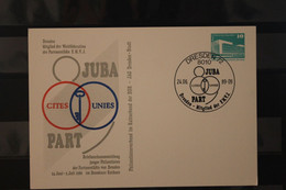 DDR 1989; Ganzsache Mit Zudruck: JUBA PART, SST - Cartoline Private - Usati