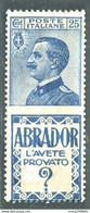 REGNO 1924 PUBBLICITARIO 25 C. ABRADOR **  MNH - Pubblicitari