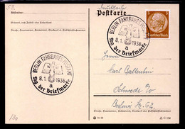 DR Postkarte BERLIN FAHRBARES POSTAMT - Schwedt - 8.1.1938 - Mi.513 - Tag Der Briefmarke - Cartas