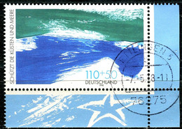 A15-33-8) BRD - Mi 1989 ◰ ⨀ (C) - 110+50Pf           Umweltschutz Schützt Die Küsten Und Meere - Used Stamps