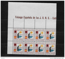 HB ESPAÑA  ///   GUERRA CIVIL   CADIZ   GALVEZ 159s  FALANGE DE LAS JONS ** MNH--- ¡¡¡¡¡¡ MUY RAROS !!!!!!!!!! - Emissioni Nazionaliste