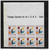 HB ESPAÑA  ///   GUERRA CIVIL  CADIZ  GALVEZ 159s   FALANGE DE LAS JONS ** MNH--- ¡¡¡¡¡¡ MUY RAROS !!!!!!!!!! - Nationalistische Uitgaves