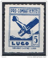 LOTE 2228   ///  (C025) GUERRA CIVIL -   PRO COMBATIENTES  5 Cts Azul,  LUGO - Emisiones Nacionalistas