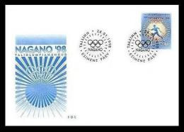 Estonia 1998  Stamp FDC Mi 316 18th Olympic Winter Games, Nagano - Hiver 1998: Nagano