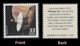 USA 1999 MiNr. 3233 Celebrate The Century 1970s  Pioneer 10 Spacecraft Orbits The Planet Jupiter Space 1v MNH ** 0,80 € - America Del Nord