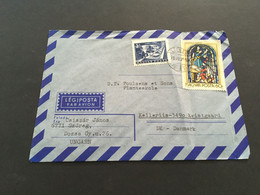 (3 E 28) Hungary Letter Posted To Denmark - 1973 ? - Covers & Documents