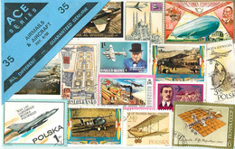 AIRMAILS & AIRCRAFT - AVIATION - POCHETTE De 35 TIMBRES - - Collections