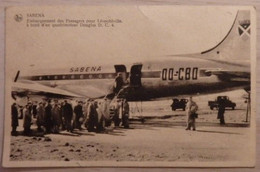 Avion - Sabena - Embarquement Des Passagers Pour Léopoldville à Bord D'un Quadrimoteur Douglas D.C. 4 - 2 Scans. - Sonstige