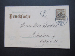 AD Bayern GA Doppeldarte Mit Überdruck Drucksache PZD 8 Stempel München25.6.1912 Und Bedruckung P.P. München - Entiers Postaux