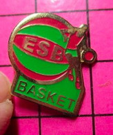 613F Pin's Pins / Beau Et Rare / THEME : SPORTS / CLUB ESB BASKET - Basketball